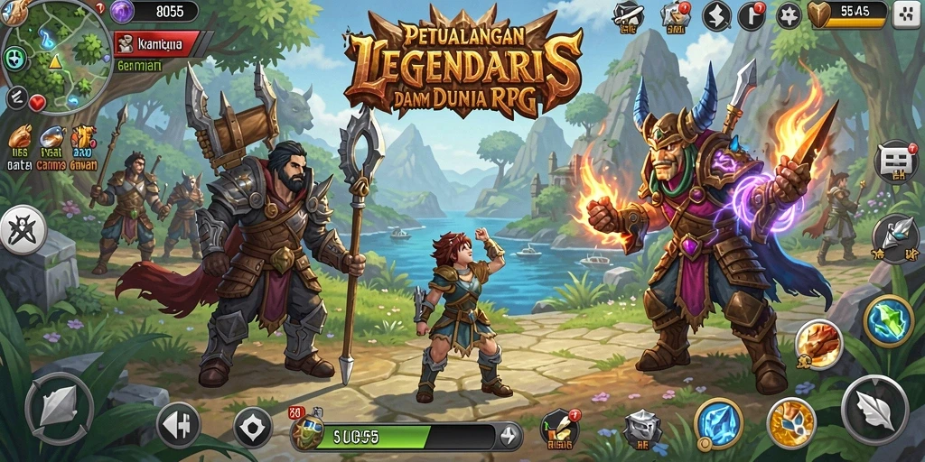 Screenshot gameplay menunjukkan aksi menegangkan dalam 8055.