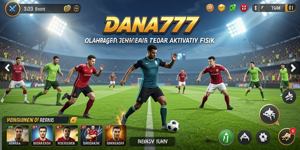 Screenshot gameplay DANA777 menampilkan aksi olahraga yang mendebarkan.