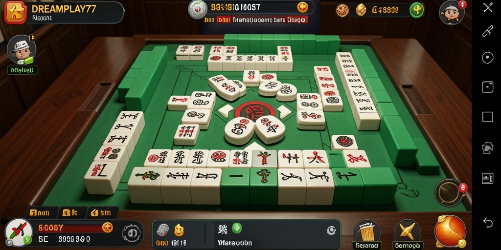 Screenshot utama DREAMPLAY77 menunjukkan gameplay Mahjong yang menarik.