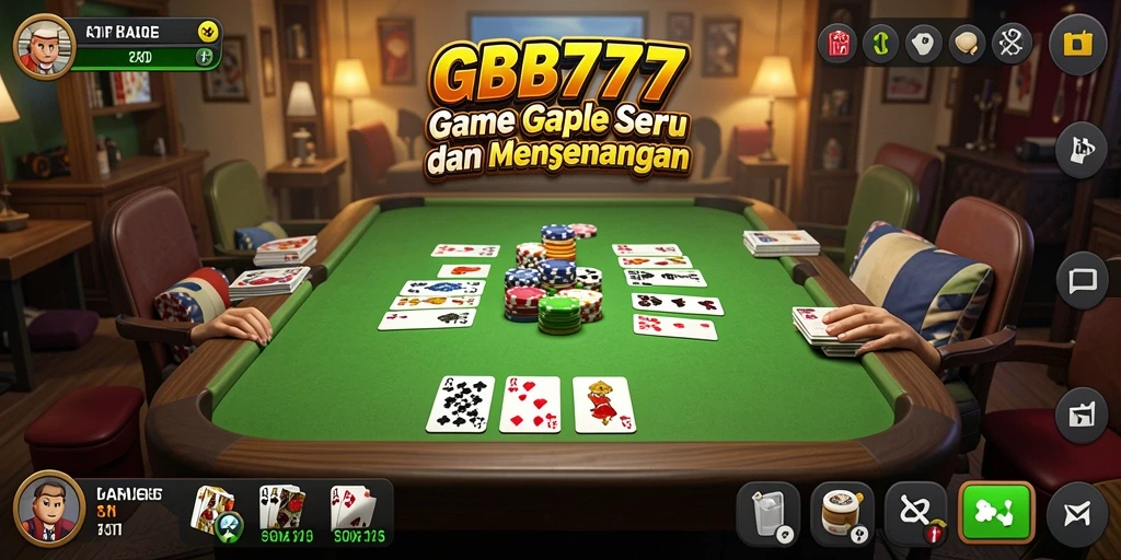 Screenshot GB777 menampilkan gameplay Gaple yang menarik dan seru.