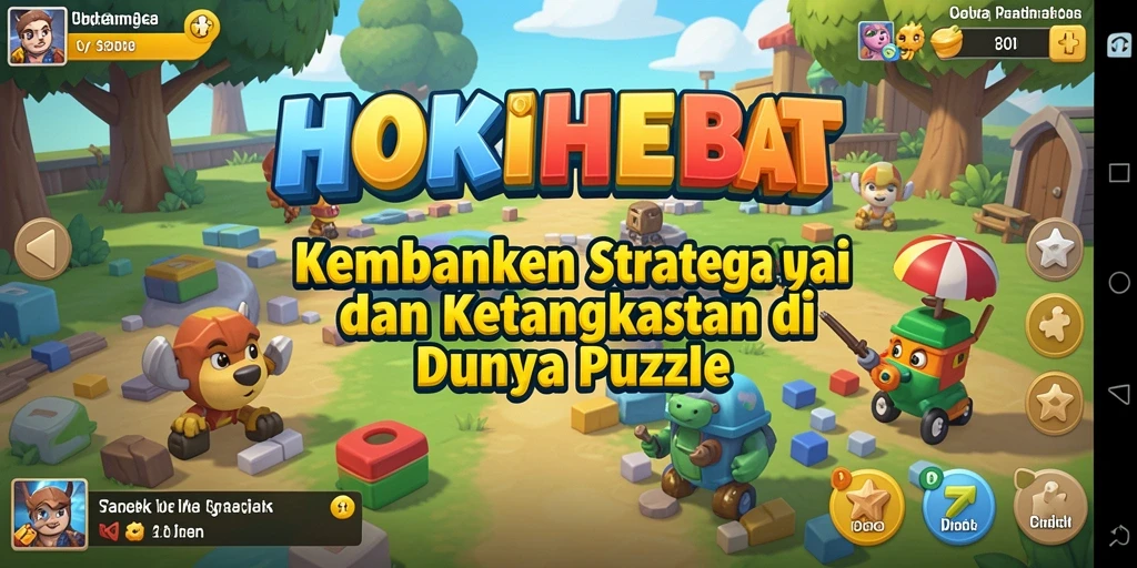 Screenshot gameplay HOKIHEBAT menampilkan tantangan puzzle menarik.