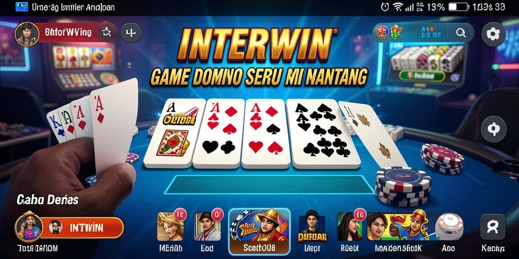Tampilan gameplay seru INTERWIN dalam permainan Domino.