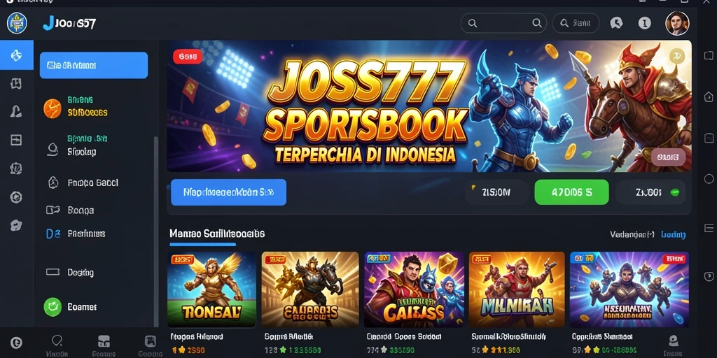 Screenshot JOSS777 menampilkan tampilan antarmuka taruhan olahraga yang menarik.