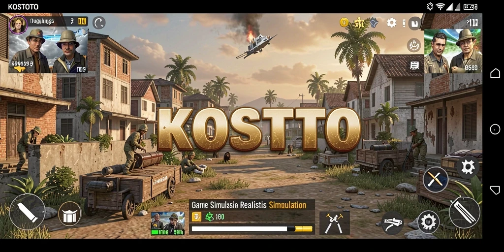 Screenshot KOSTOTO menampilkan gameplay seru dan interaksi karakter.