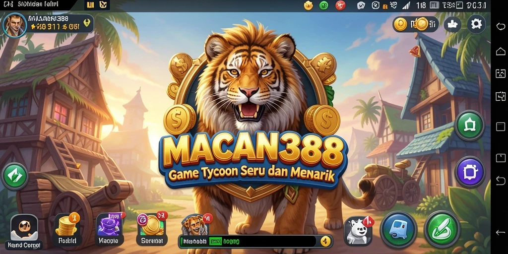 Tampilan gameplay <strong>MACAN388</strong> yang menggambarkan pengalaman Tycoon yang mendebarkan.