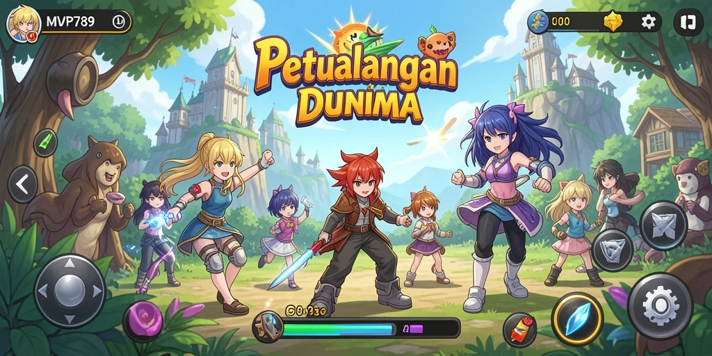 Gameplay mendebarkan dalam dunia Anime yang penuh warna.