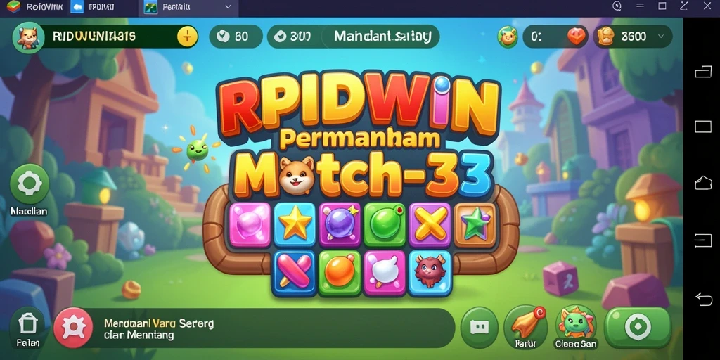 Tampilan gameplay seru RPIDWIN yang penuh warna dan tantangan.