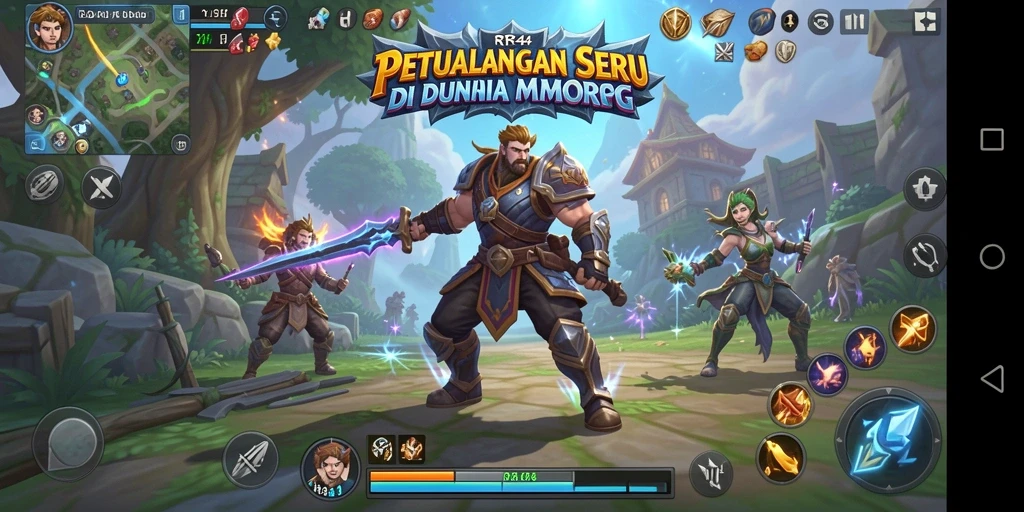 Tampilan gameplay seru dan menarik di dunia MMORPG RR44.