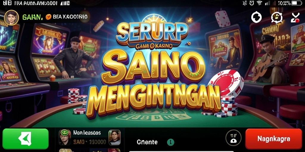 Tampilan menawan dari gameplay kasino SERURP yang menarik dan mendebarkan.