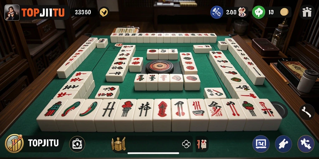 Tampilan gameplay Mahjong yang menarik dan mengasyikkan.