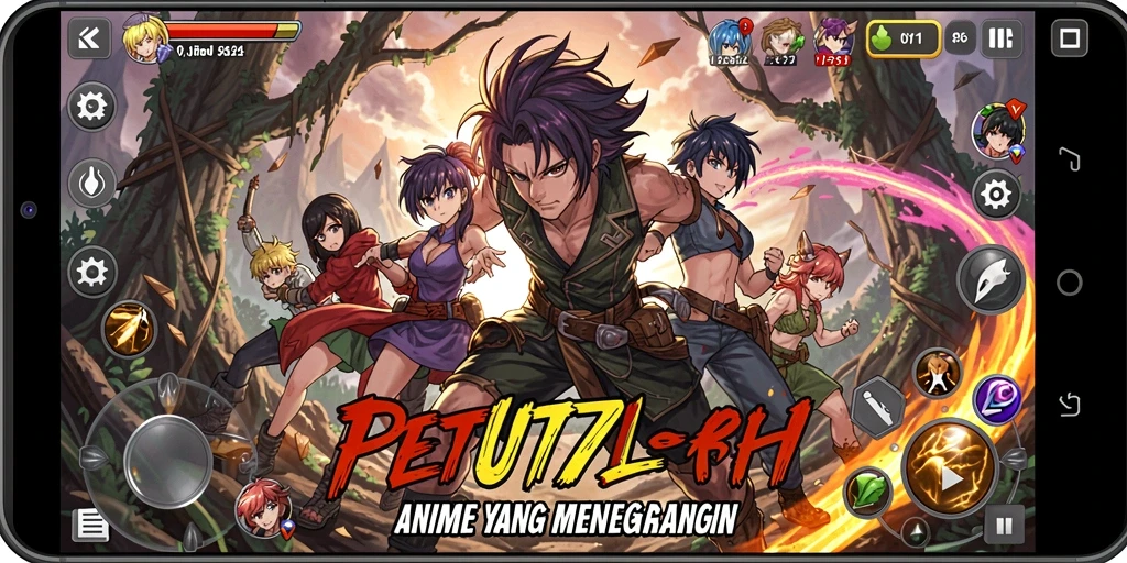 Tangkapan layar UT77 menampilkan petualangan seru dalam dunia anime.